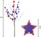 6 Pcs 4th of July Artificial Flowers 24 “ Patriotic Berry Picks Faux Red White Blue Berrise Stem for Memorial Day